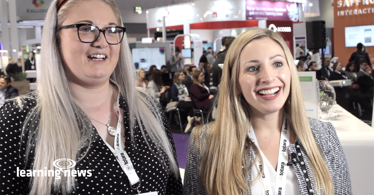 Amy Armstrong and Meghan Castillo, participant and co-lead of the Learning Technologies 2020 30 under 30 programme